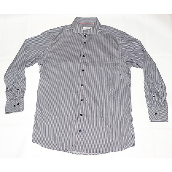 ETON Slim Fit Men's Long Sleeve Button Up Striped Dress Shirt Size Large 43/17 - Picture 3 of 7